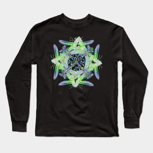Green Dargonfly Cluster Ring Long Sleeve T-Shirt